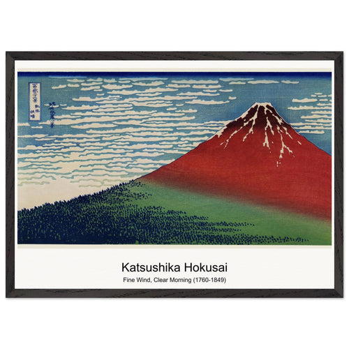 Fine Wind, Clear Morning (1760-1849) by Katsushika Hokusai. Archival Print on Museum Quality Matte Paper. Premium Wood Framed Wall Art. Optimised Aspect Ratio.