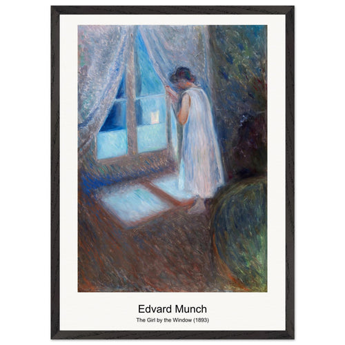 The Girl by the Window (1893) by Edvard Munch. Archival Print on Museum Quality Matte Paper. Premium Wood Framed Wall Art. Optimised Aspect Ratio.