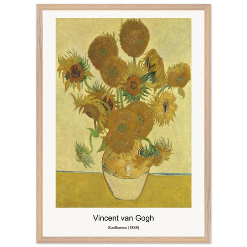 Sunflowers (1888) by Vincent van Gogh. Archival Print on Museum Quality Matte Paper. Premium Wood Framed Wall Art. Optimised Aspect Ratio.