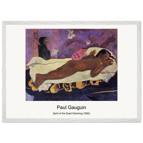 Spirit of the Dead Watching (1892) by Paul Gauguin. Archival Print on Museum Quality Matte Paper. Premium Wood Framed Wall Art. Original Aspect Ratio