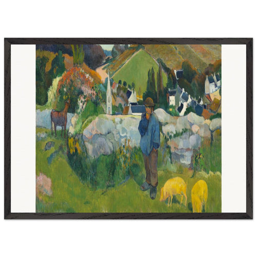 Tahitian Women on the Beach (1891) by Paul Gauguin. Archival Print on Museum Quality Matte Paper. Premium Wood Framed Wall Art. Optimised Aspect Ratio.