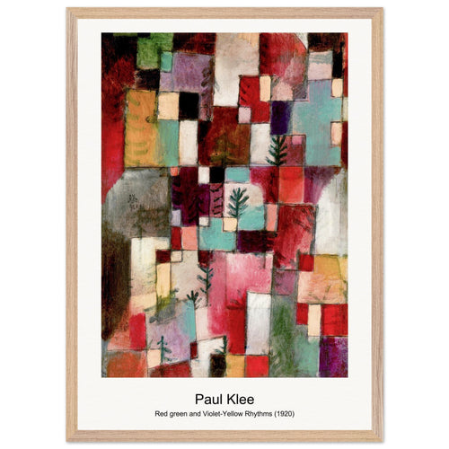 Red green and Violet-Yellow Rhythms (1920) by Paul Klee. Archival Print on Museum Quality Matte Paper. Premium Wood Framed Wall Art. Optimised Aspect Ratio.