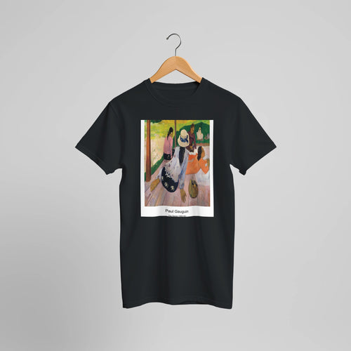 Rococo Vase (1876) by Paul Cézanne. Custom Print on a 100% Airlume Combed and Ring-Spun Cotton Unisex Crewneck T-shirt Optimised Aspect Ratio.