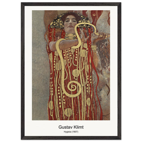 Hygieia (1907) by Gustav Klimt. Archival Print on Museum Quality Matte Paper. Premium Wood Framed Wall Art. Optimised Aspect Ratio.