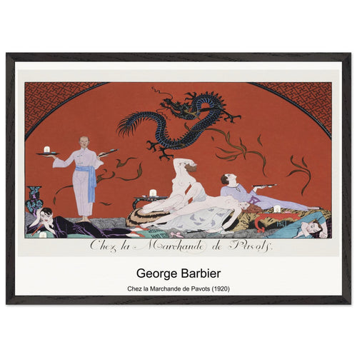 Chez la Marchande de Pavots (1920) by George Barbier. Archival Print on Museum Quality Matte Paper. Premium Wood Framed Wall Art. Optimised Aspect Ratio.