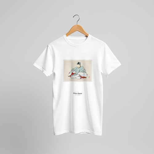 Shogun (1913) by Kōno Bairei. Custom Print on a 100% Airlume Combed and Ring-Spun Cotton Unisex Crewneck T-shirt Original Aspect Ratio