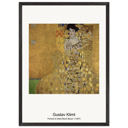 Portrait of Adele Bloch-Bauer I (1907) by Gustav Klimt. Archival Print on Museum Quality Matte Paper. Premium Wood Framed Wall Art. Original Aspect Ratio