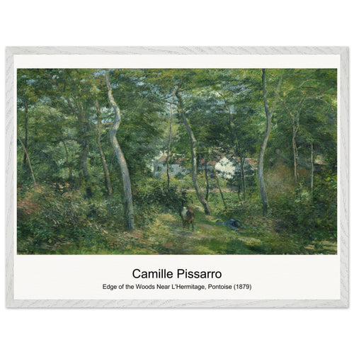 Edge of the Woods Near L'Hermitage, Pontoise (1879) by Camille Pissarro. Archival Print on Museum Quality Matte Paper. Premium Wood Framed Wall Art. Optimised Aspect Ratio.