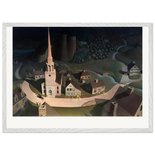 The Midnight Ride of Paul Revere (1931) by Grant Wood. Archival Print on Museum Quality Matte Paper. Premium Wood Framed Wall Art. Original Aspect Ratio