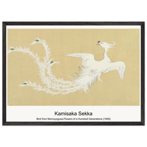 Bird from Momoyogusa-Flowers of a Hundred Generations (1909) by Kamisaka Sekka. Archival Print on Museum Quality Matte Paper. Premium Wood Framed Wall Art. Optimised Aspect Ratio.