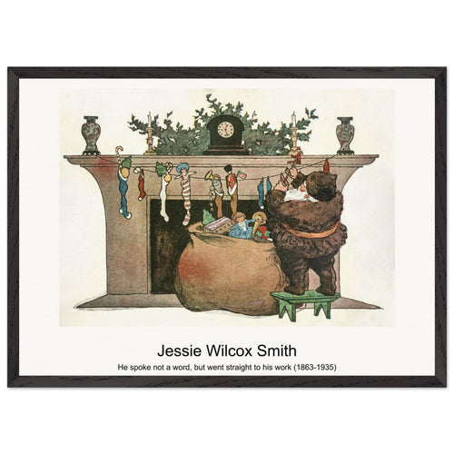 He spoke not a word, but went straight to his work (1863-1935) by Jessie Wilcox Smith. Archival Print on Museum Quality Matte Paper. Premium Wood Framed Wall Art. Original Aspect Ratio