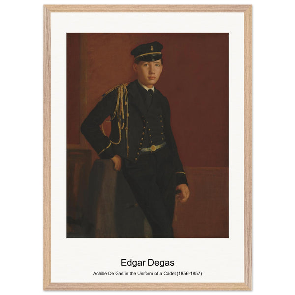Achille De Gas in the Uniform of a Cadet (1856-1857) by Edgar Degas. Archival Print on Museum Quality Matte Paper. Premium Wood Framed Wall Art. Original Aspect Ratio