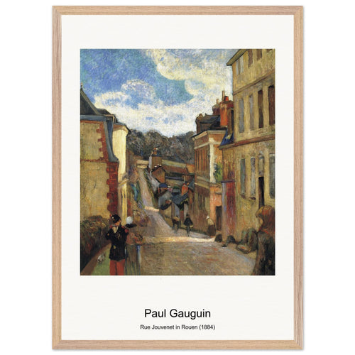 Rue Jouvenet in Rouen (1884) by Paul Gauguin. Archival Print on Museum Quality Matte Paper. Premium Wood Framed Wall Art. Original Aspect Ratio