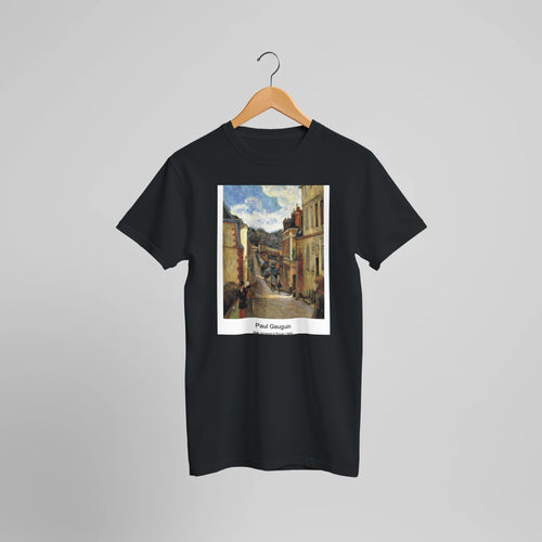 Faa Iheihe (1898) by Paul Gauguin. Custom Print on a 100% Airlume Combed and Ring-Spun Cotton Unisex Crewneck T-shirt Optimised Aspect Ratio.