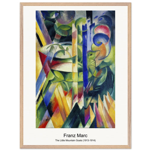 The Little Mountain Goats (1913-1914) by Franz Marc. Archival Print on Museum Quality Matte Paper. Premium Wood Framed Wall Art. Original Aspect Ratio