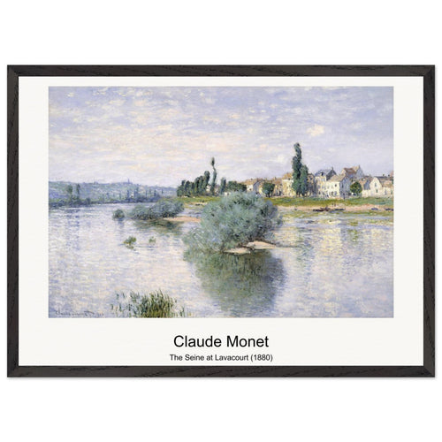 The Seine at Lavacourt (1880) by Claude Monet. Archival Print on Museum Quality Matte Paper. Premium Wood Framed Wall Art. Original Aspect Ratio