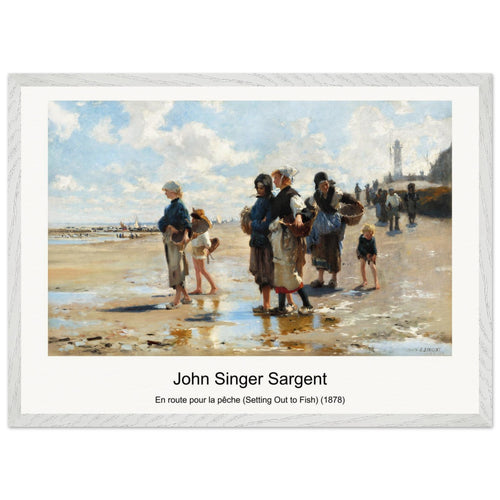 En route pour la pêche (Setting Out to Fish) (1878) by John Singer Sargent. Archival Print on Museum Quality Matte Paper. Premium Wood Framed Wall Art. Original Aspect Ratio