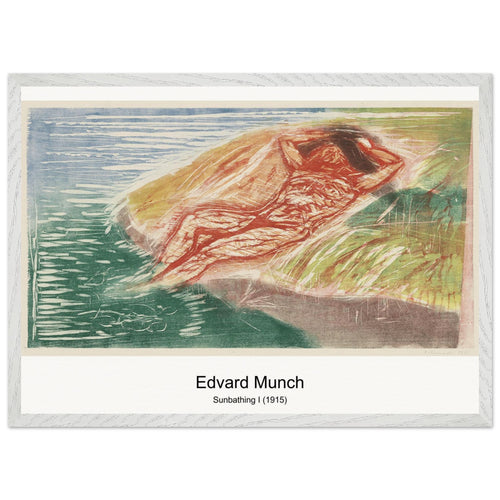 Sunbathing I (1915) by Edvard Munch. Archival Print on Museum Quality Matte Paper. Premium Wood Framed Wall Art. Optimised Aspect Ratio.