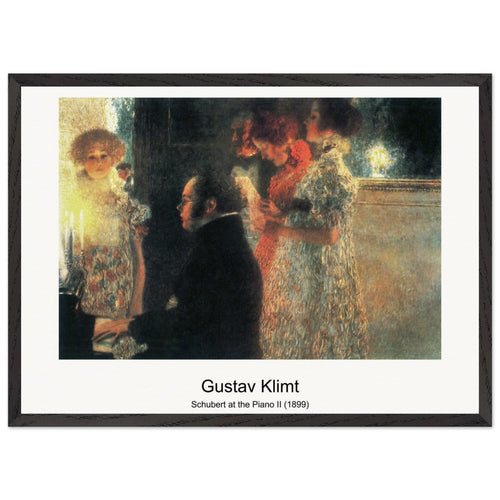 Schubert at the Piano II (1899) by Gustav Klimt. Archival Print on Museum Quality Matte Paper. Premium Wood Framed Wall Art. Original Aspect Ratio