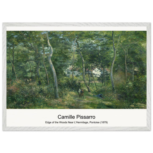 Edge of the Woods Near L'Hermitage, Pontoise (1879) by Camille Pissarro. Archival Print on Museum Quality Matte Paper. Premium Wood Framed Wall Art. Optimised Aspect Ratio.