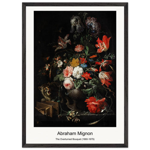 The Overturned Bouquet (1660-1679) by Abraham Mignon. Archival Print on Museum Quality Matte Paper. Premium Wood Framed Wall Art. Optimised Aspect Ratio.