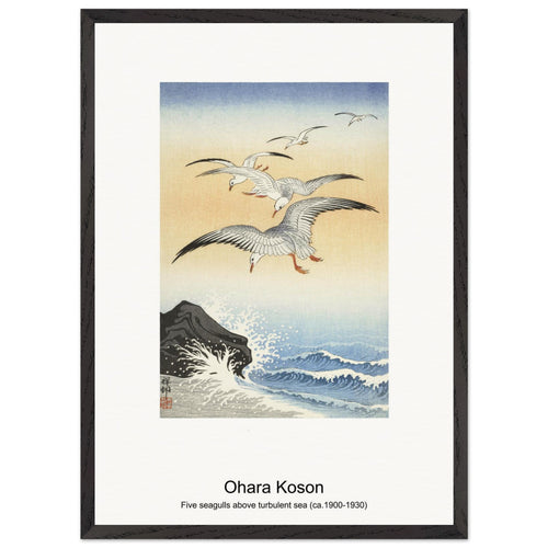 Irises (1900 - 1936) by Ohara Koson. Archival Print on Museum Quality Matte Paper. Premium Wood Framed Wall Art. Original Aspect Ratio