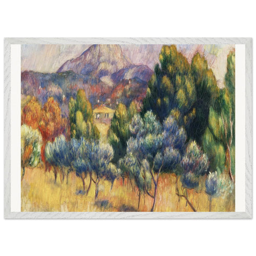 Montagne Sainte-Victoire (Paysage) (1889) by Pierre-Auguste Renoir. Archival Print on Museum Quality Matte Paper. Premium Wood Framed Wall Art. Optimised Aspect Ratio.