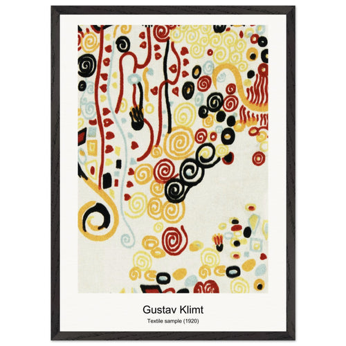 Textile sample (1920) by Gustav Klimt. Archival Print on Museum Quality Matte Paper. Premium Wood Framed Wall Art. Optimised Aspect Ratio.