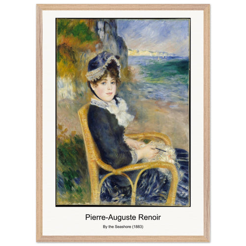 By the Seashore (1883) by Pierre-Auguste Renoir. Archival Print on Museum Quality Matte Paper. Premium Wood Framed Wall Art. Optimised Aspect Ratio.
