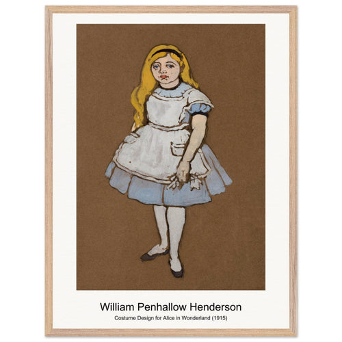 Costume Design for Alice in Wonderland (1915) by William Penhallow Henderson. Archival Print on Museum Quality Matte Paper. Premium Wood Framed Wall Art. Optimised Aspect Ratio.