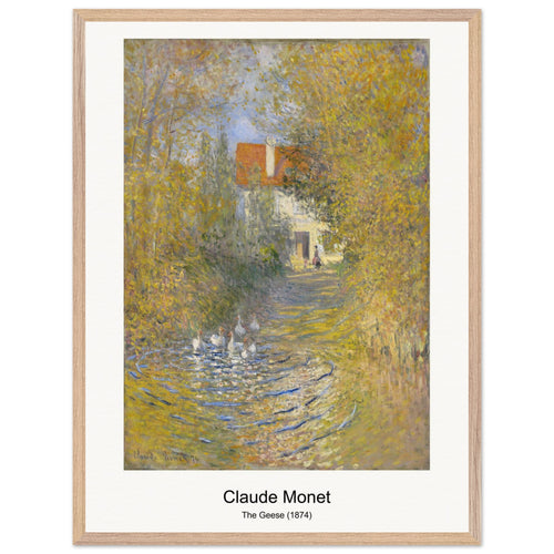The Geese (1874) by Claude Monet. Archival Print on Museum Quality Matte Paper. Premium Wood Framed Wall Art. Optimised Aspect Ratio.
