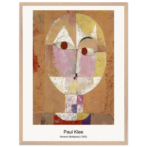 Senecio (Baldgreis) (1922) by Paul Klee. Archival Print on Museum Quality Matte Paper. Premium Wood Framed Wall Art. Optimised Aspect Ratio.