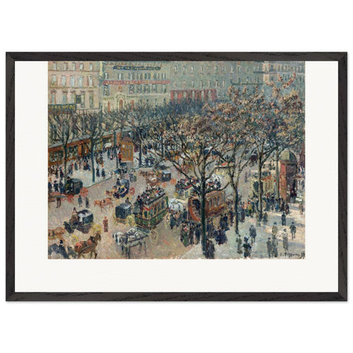 Boulevard of the Italians, Morning, Sunlight (1897) by Camille Pissarro. Archival Print on Museum Quality Matte Paper. Premium Wood Framed Wall Art. Original Aspect Ratio