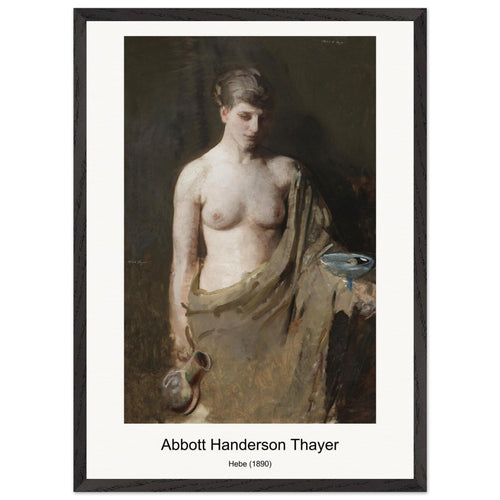 Hebe (1890) by Abbott Handerson Thayer. Archival Print on Museum Quality Matte Paper. Premium Wood Framed Wall Art. Original Aspect Ratio