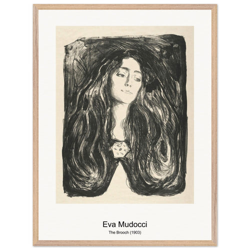 The Brooch (1903) by Eva Mudocci. Archival Print on Museum Quality Matte Paper. Premium Wood Framed Wall Art. Original Aspect Ratio