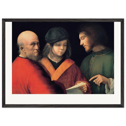 The Three Ages of Man (1501) by Giorgione. Archival Print on Museum Quality Matte Paper. Premium Wood Framed Wall Art. Original Aspect Ratio