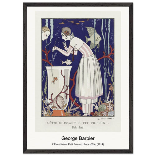 L'Étourdissant Petit Poisson: Robe d'Été; (1914) by George Barbier. Archival Print on Museum Quality Matte Paper. Premium Wood Framed Wall Art. Optimised Aspect Ratio.
