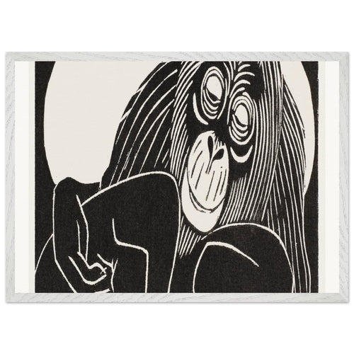 Orangutan (Orangoetan) (1914) by Samuel Jessurun de Mesquita. Archival Print on Museum Quality Matte Paper. Premium Wood Framed Wall Art. Optimised Aspect Ratio.