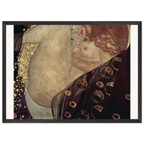 Danae (1907-1908) by Gustav Klimt. Archival Print on Museum Quality Matte Paper. Premium Wood Framed Wall Art. Original Aspect Ratio