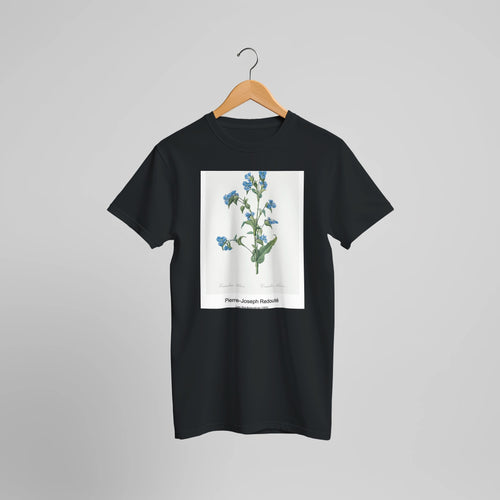 Choix des plus belles fleurs (1827) by Pierre-Joseph Redouté. Custom Print on a 100% Airlume Combed and Ring-Spun Cotton Unisex Crewneck T-shirt Optimised Aspect Ratio.