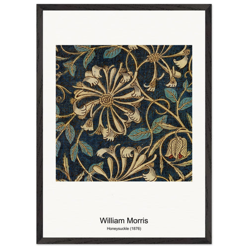 Gray wild Tulip vintage illustration (1863) by William Morris. Archival Print on Museum Quality Matte Paper. Premium Wood Framed Wall Art. Original Aspect Ratio