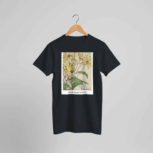 Sunflowers (1915) by Hannah Borger Overbeck. Custom Print on a 100% Airlume Combed and Ring-Spun Cotton Unisex Crewneck T-shirt Optimised Aspect Ratio.