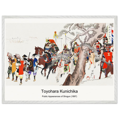 Public Appearances of Shogun (1897) by Toyohara Kunichika. Archival Print on Museum Quality Matte Paper. Premium Wood Framed Wall Art. Optimised Aspect Ratio.