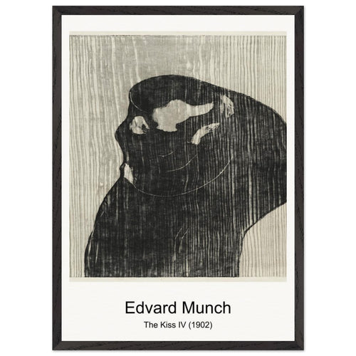 The Kiss IV (1902) by Edvard Munch. Archival Print on Museum Quality Matte Paper. Premium Wood Framed Wall Art. Optimised Aspect Ratio.