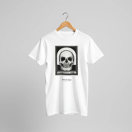 Memento mori (1916) by Julie de Graag. Custom Print on a 100% Airlume Combed and Ring-Spun Cotton Unisex Crewneck T-shirt Original Aspect Ratio