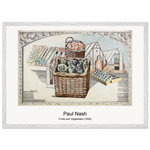 Fruits and Vegetables (1930) by Paul Nash. Archival Print on Museum Quality Matte Paper. Premium Wood Framed Wall Art. Original Aspect Ratio