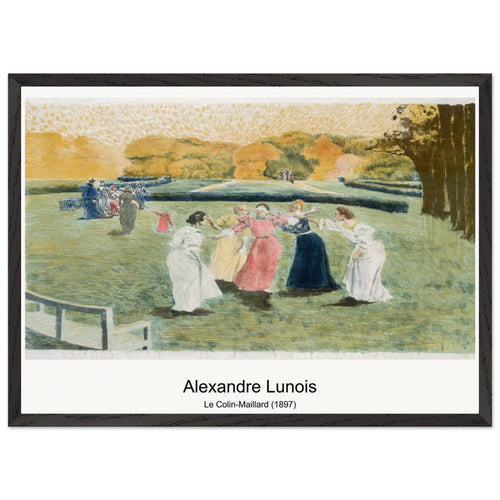 Le Colin-Maillard (1897) by Alexandre Lunois. Archival Print on Museum Quality Matte Paper. Premium Wood Framed Wall Art. Optimised Aspect Ratio.