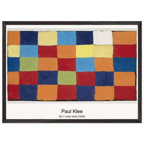 Qu 1' color chart (1930) by Paul Klee. Archival Print on Museum Quality Matte Paper. Premium Wood Framed Wall Art. Optimised Aspect Ratio.