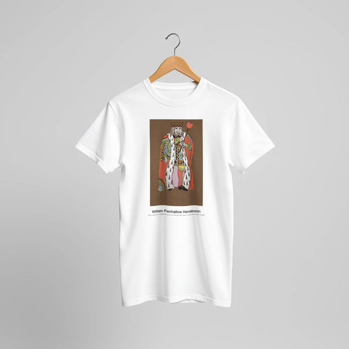 King of Hearts (1915) Costume Design for Alice in Wonderland (1915) by William Penhallow Henderson. Custom Print on a 100% Airlume Combed and Ring-Spun Cotton Unisex Crewneck T-shirt Original Aspect Ratio