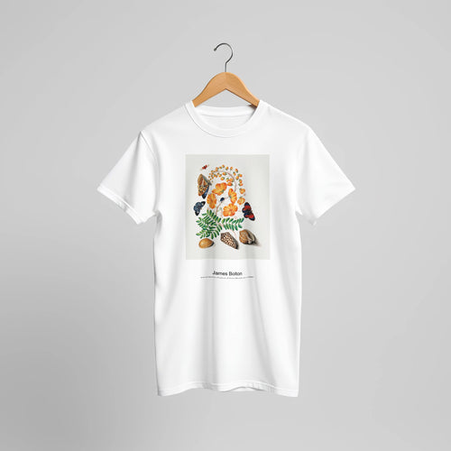Natural History Cabinet of Anna Blackburne (1768) by James Bolton. Custom Print on a 100% Airlume Combed and Ring-Spun Cotton Unisex Crewneck T-shirt Original Aspect Ratio